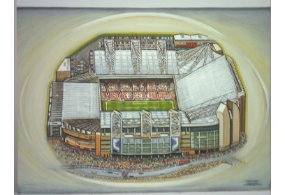 Old Trafford Stadium Fine Art Original Oil Painting - Manchester United FC